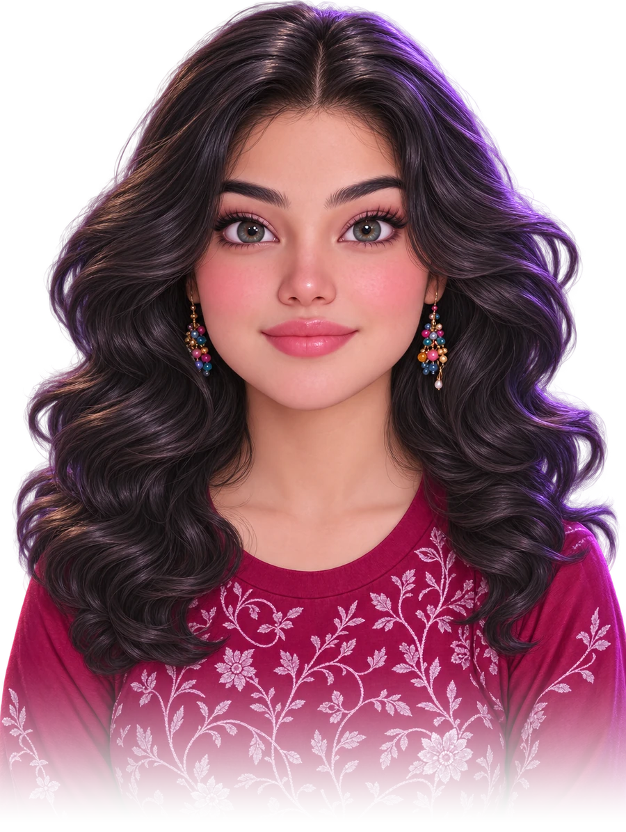 3D avatar of Minahil Hussain